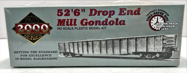 Proto 2000 23633 HO Burlington N 52  6  Drop End Mill Gondola Kit (Pack of 2) Online Sale