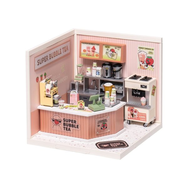 Robotime DW006 Rolife Super Creator Double Joy Bubble Tea Miniature House Kit Sale - Image 5