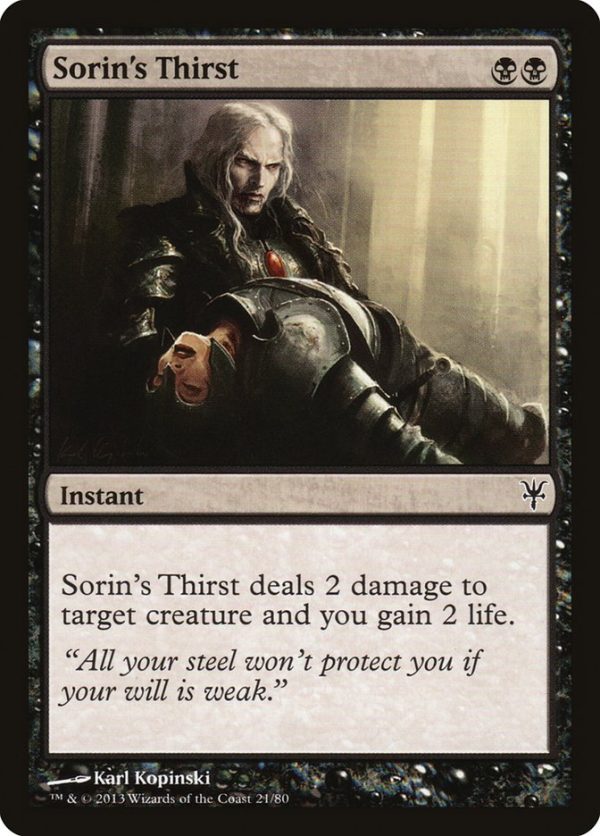 Sorin s Thirst [Duel Decks: Sorin vs. Tibalt] Discount - Image 2