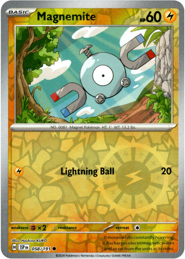 Magnemite - 058 191 - Surging Sparks - Reverse Holo Online now