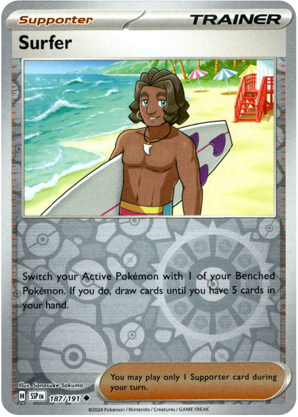 Surfer - 187 191 - Surging Sparks - Reverse Holo For Discount