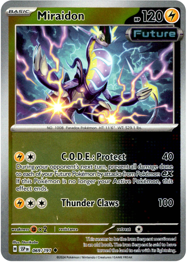 Miraidon - 069 191 - Surging Sparks - Reverse Holo Fashion