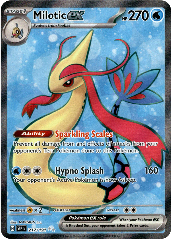 Milotic ex - 217 191 - Surging Sparks - Holo Fashion