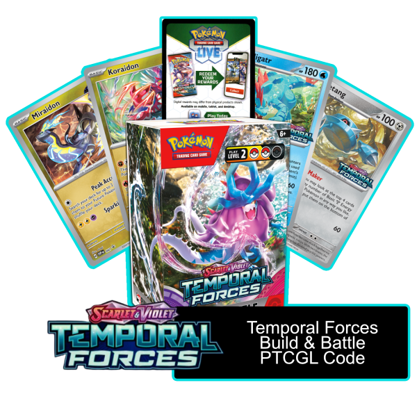 Temporal Forces Build & Battle Box - 1 of 4 Promos - PTCGL Code on Sale