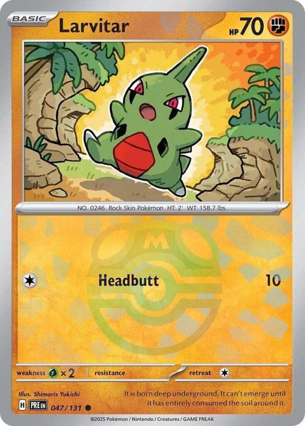 Larvitar (Master Ball Pattern) - 047 131 - Prismatic Evolutions - Holo on Sale