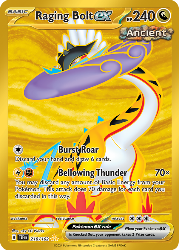 Raging Bolt ex - 218 162 - Temporal Forces - Holo Online Sale