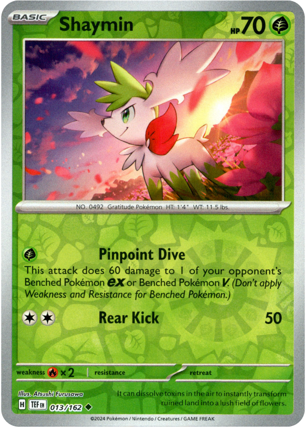 Shaymin - 013 162 - Temporal Forces - Reverse Holo Supply