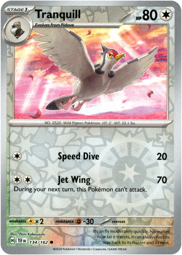 Tranquill - 134 162 - Temporal Forces - Reverse Holo For Sale